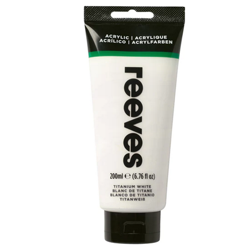 Reeves Artists' Acrylic Colour Titanium White 200mL